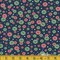 Foust Textiles Tis the Season Christmas Red and Green Peppermints on Blue 100% Cotton Price per Yard
